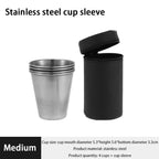 Stainless Steel Portable Cups – Travel Drinkware Set for Outdoor Camping