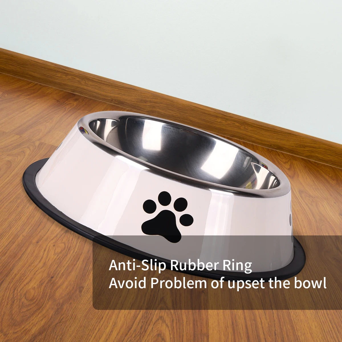 Stainless Steel Pet Bowl – Durable Anti-fall Food Bowl for Dogs and Cats