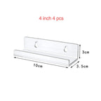 Acrylic Wall-Mounted Record Shelf – Transparent Display for Vinyl Collection