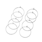 Stainless Steel Hoop Rings – Large Circle Charms for Jewelry Making Supplies