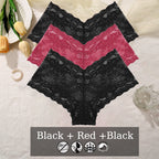 Floral Lace Panties – Sexy V-Waist Breathable Underwear for Women