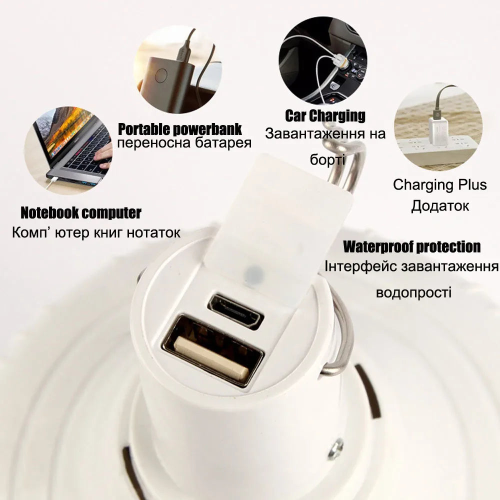 Rechargeable LED Camping Lantern – Portable Power Bank for Outdoor Tent Lighting