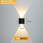 Aluminum LED Wall Lamp – IP65 Waterproof Lighting for Indoor and Outdoor