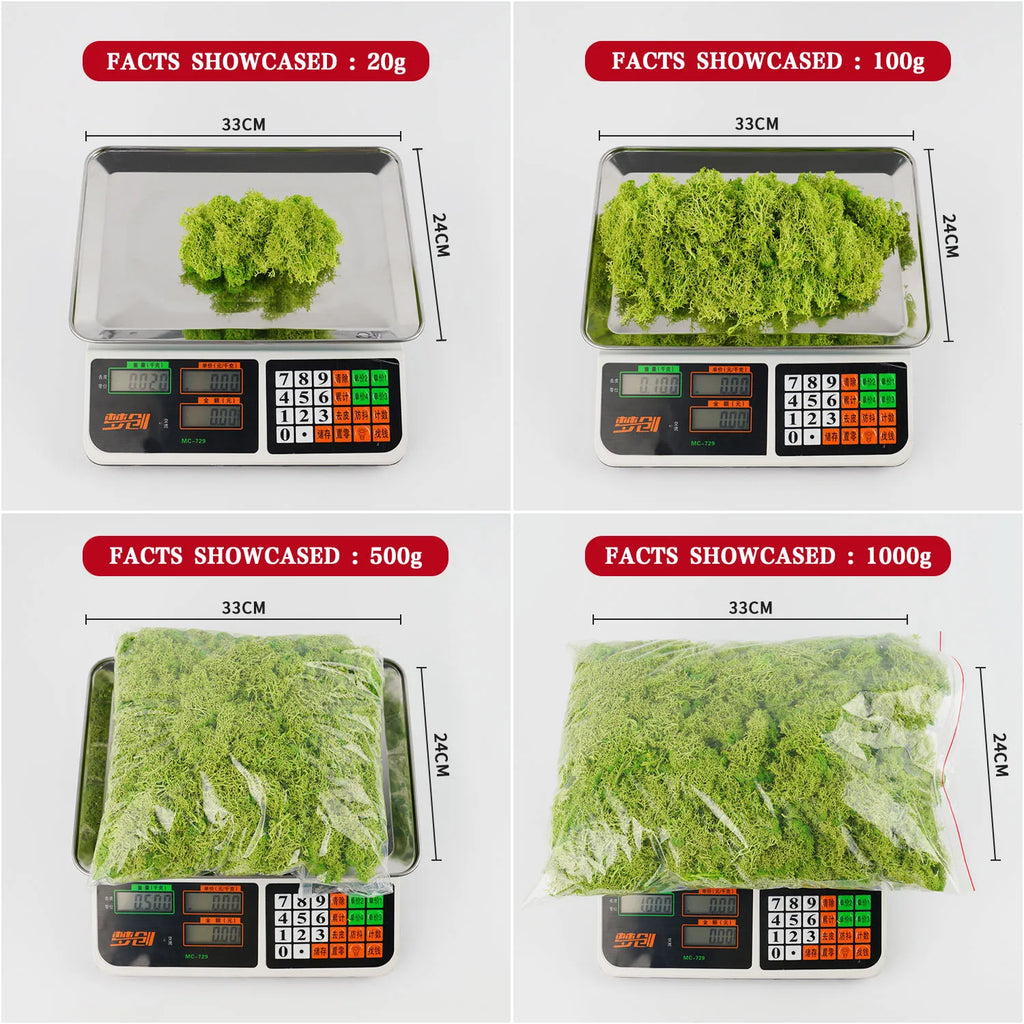 Artificial Moss Grass – 200g Green Fake Plant for DIY Garden Home Decor