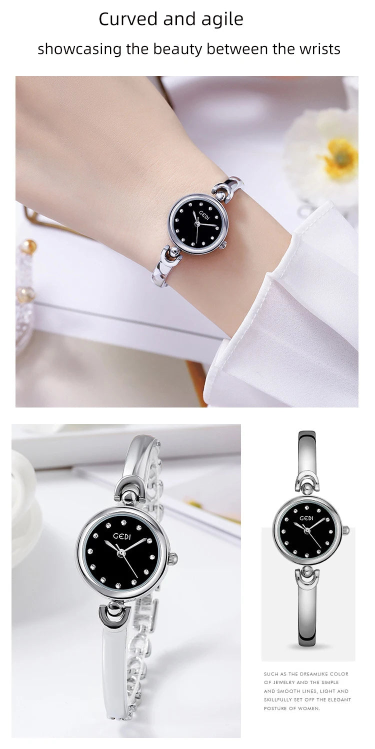 Minimalist Women's Quartz Watch – Waterproof Round Dial for Daily Fashion