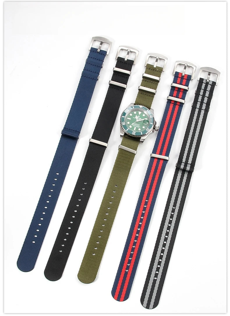 Nylon Watch Strap – 20mm 22mm Sport Band for Omega Seiko Rolex