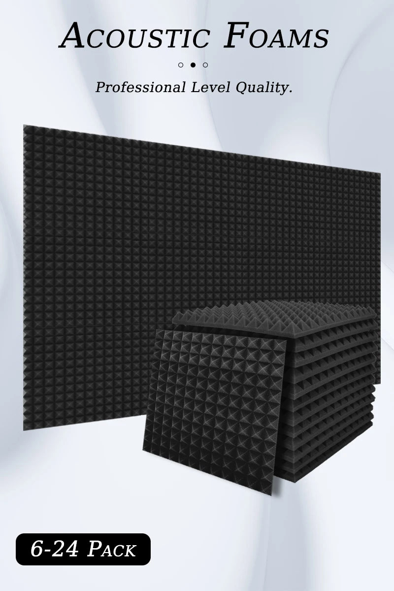 Acoustic Foam Pyramid Panels – Sound Insulation for Home Studio Recording