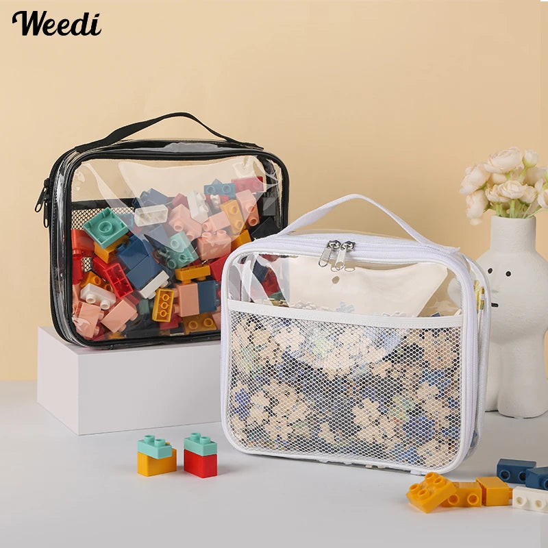 Transparent Toy Storage Bag – Large Capacity Organizer for Kids Block Toys