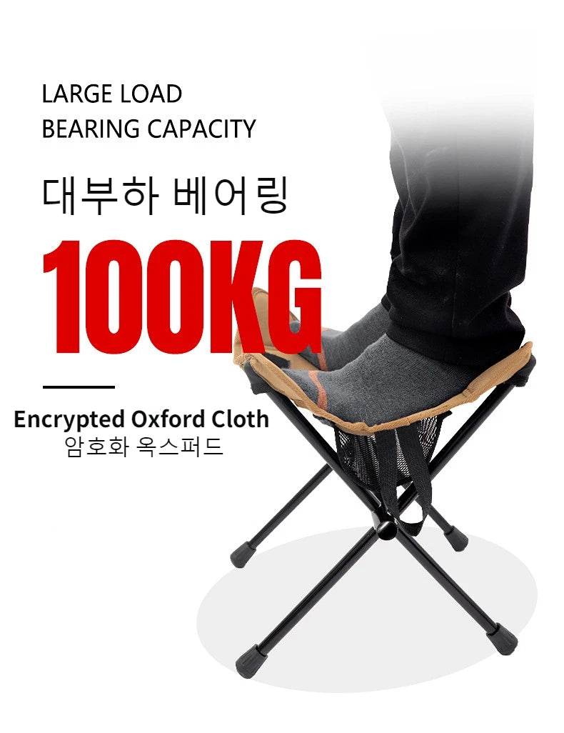 Ultralight Folding Camping Chair – Portable Aluminum Moon Chair for Outdoor Hiking