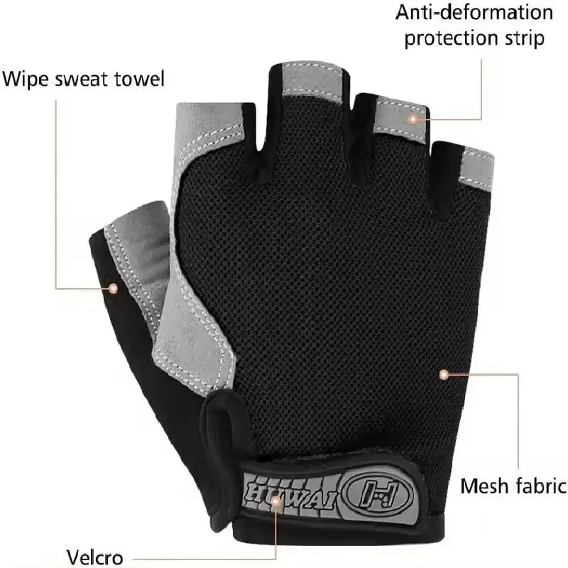 Half Finger Sport Gloves – Breathable Anti-Slip for Cycling and Gym