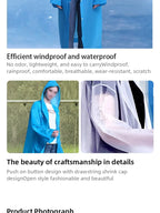 Heavy Duty Waterproof Raincoat – Thickened Hooded Poncho for Outdoor Travel