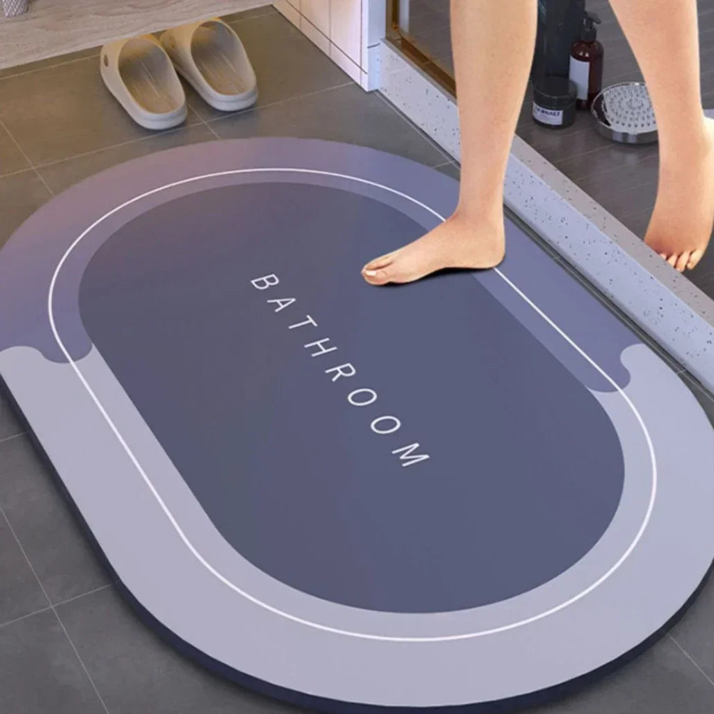 Absorbent Non-Slip Bath Mat – Soft Microfiber Rug for Bathroom and Kitchen