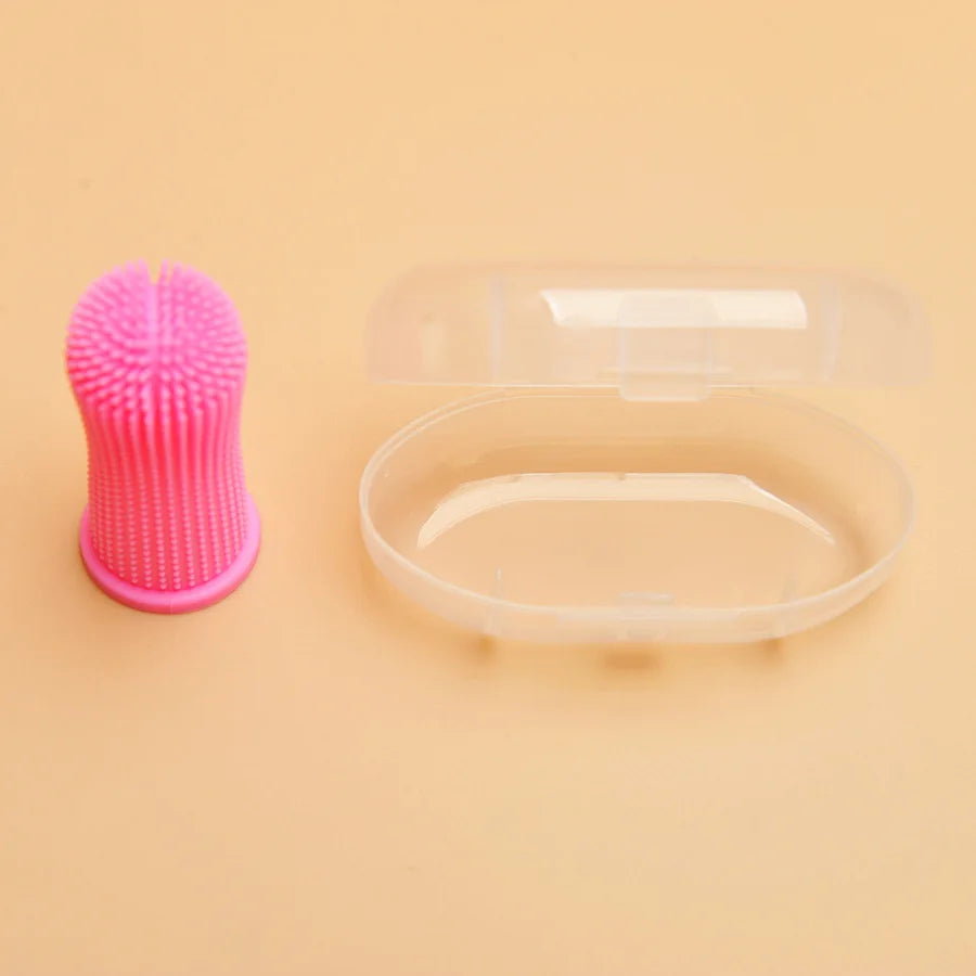 Silicone Finger Toothbrush – Pet Oral Cleaning Tool for Cats and Dogs