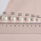 Beige ABS Imitation Pearl Beads – 3-20mm Round Spacer for Jewelry DIY Crafting