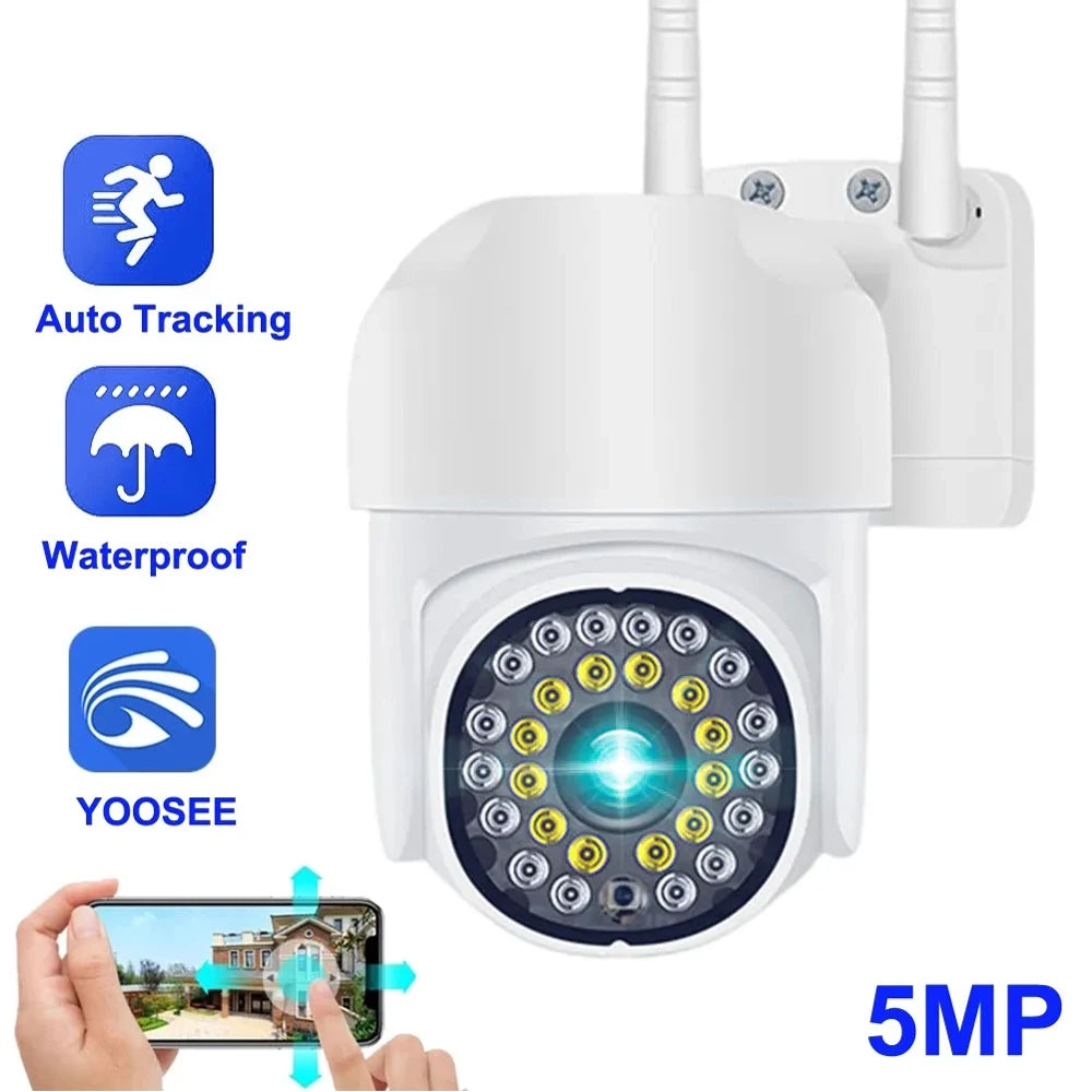 WiFi PTZ Security Camera – HD Color Night Vision for Outdoor Surveillance