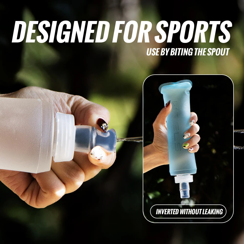 Collapsible TPU Soft Flask – BPA-Free Folding Water Bottle for Hiking and Running