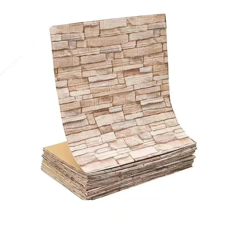 3D Self-Adhesive Brick Wallpaper – Waterproof Peel and Stick for Home Decor