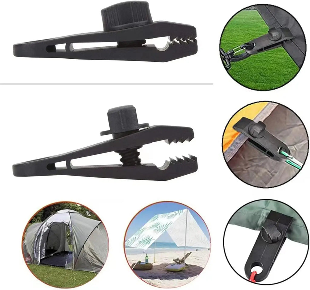 Heavy Duty Tarp Clips – Shark Tent Fasteners for Outdoor Camping and Awnings