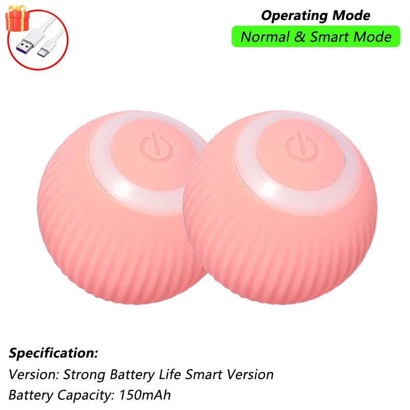 Interactive Rolling Cat Ball – Rechargeable Smart Toy for Pet Exercise