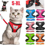 Adjustable Mesh Cat and Dog Harness – Reflective Breathable Vest for Walking