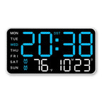 LED Digital Wall Clock – Temperature and Date Display for Home Office