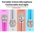 Mini Stereo Microphone – 3.5mm Handheld Mic for Phone Laptop Karaoke