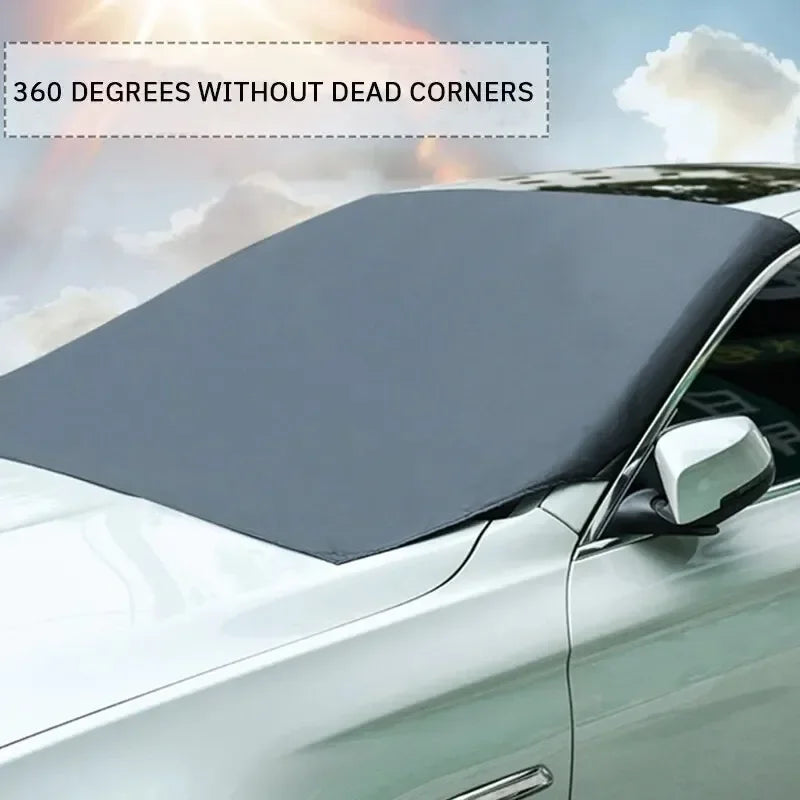 Magnetic Windshield Snow Cover – 210x120cm Waterproof Sunshade for Winter