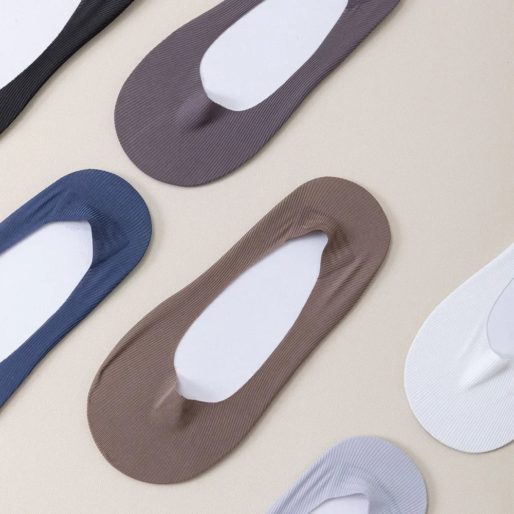 Men's Low Cut No Show Socks – Breathable Silicone Non-Slip for Daily Wear
