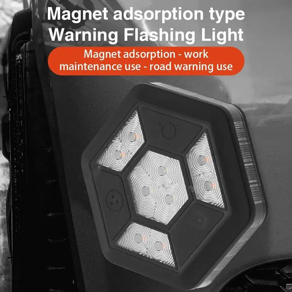 Magnetic Rotating LED Warning Light – Rechargeable Signal for Road Safety