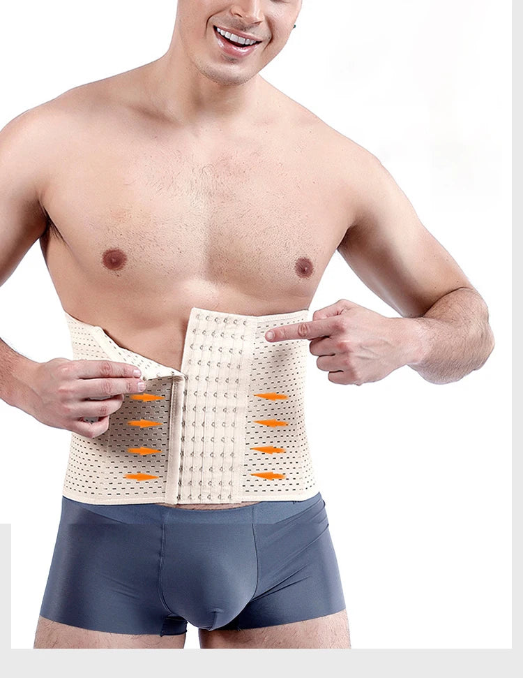 Men Slimming Waist Trainer Belt – Abdominal Compression for Fitness Workout