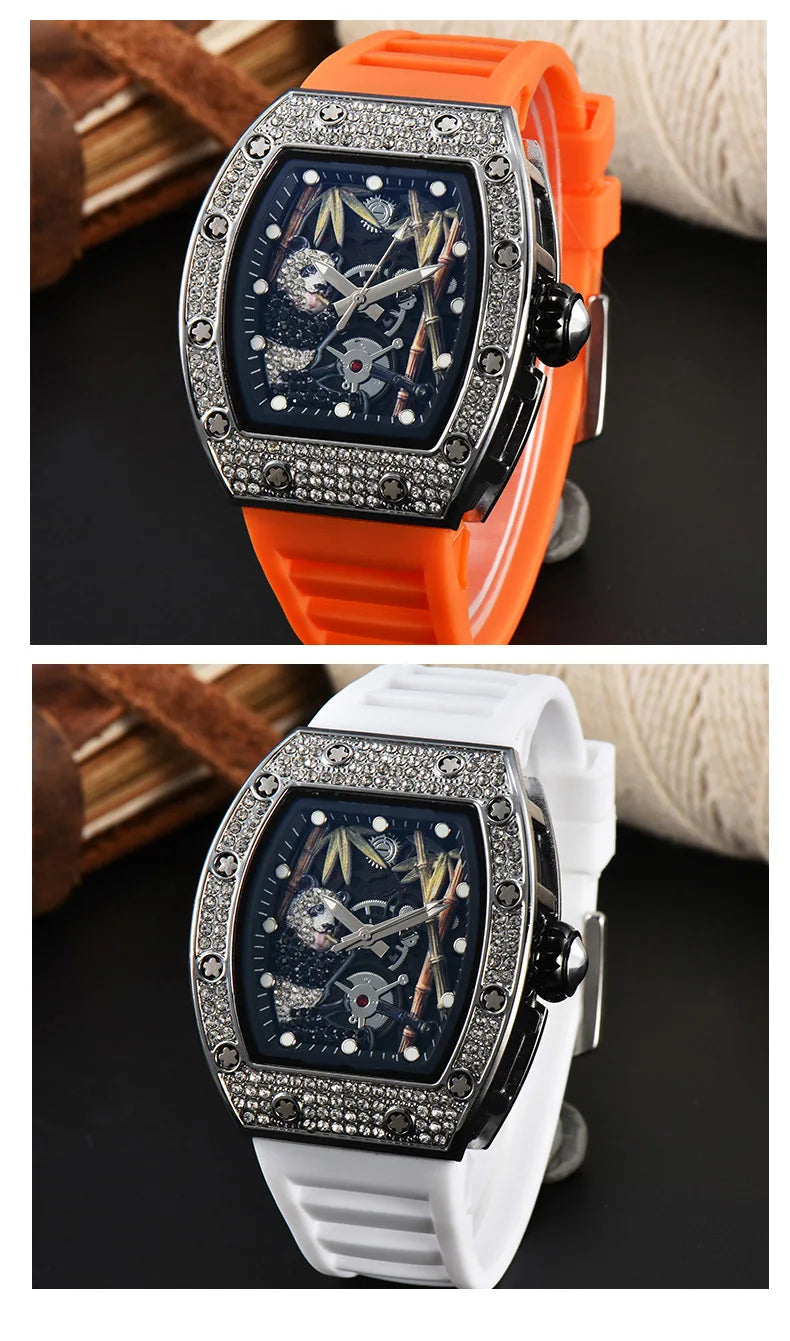 Bamboo Hollow Dial Quartz Watch – Fashionable Wooden Wristwatch for Men