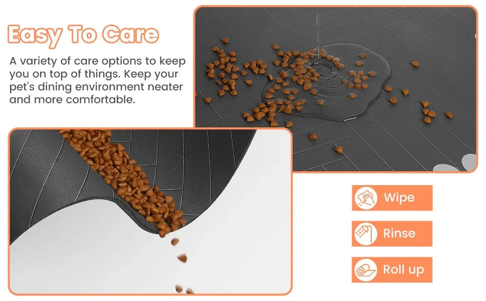 Absorbent Pet Feeding Mat – Waterproof Placemat for Dog and Cat Food Bowls