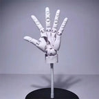 Articulated Wooden Hand Model – Posable Sketching Figurine for Artists