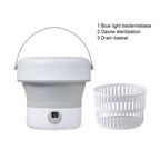 Portable Folding Washing Machine – Ultrasonic Mini Washer for Travel and Home