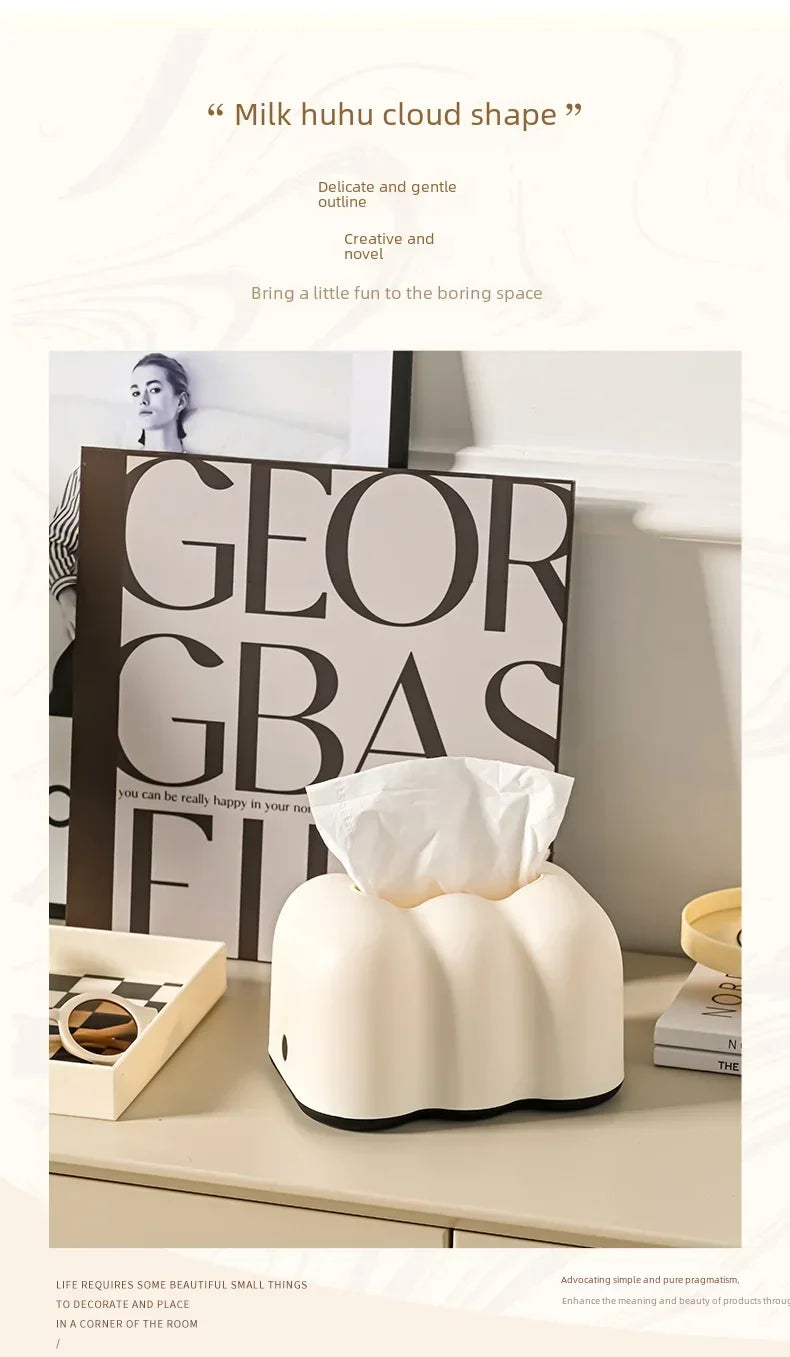 Cloud Tissue Box Holder – Wall Mounted Decorative Ornament for Home and Car