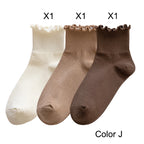 Ruffled Ankle Socks – Breathable Japanese Style Kawaii Hosiery for Women