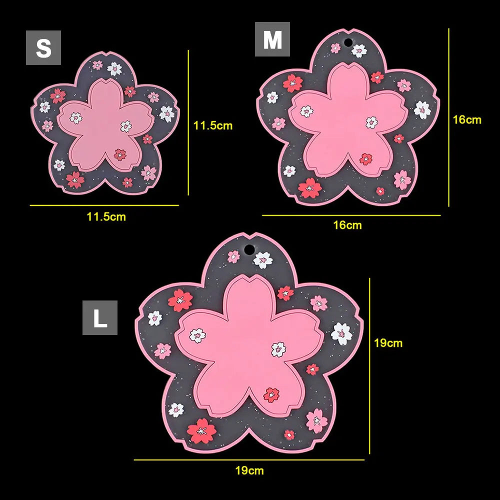 Sakura Daisy Silicone Coaster – Heat Resistant Placemat for Dining Tables