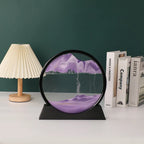 3D Moving Sand Art Frame – Dynamic Liquid Hourglass for Office Home Decor