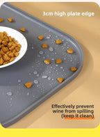 Silicone Cat Feeding Mat – Non-Slip Waterproof Tray for Pet Food Bowls