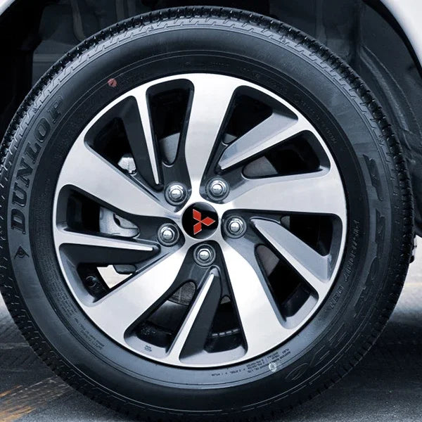 Wheel Center Hubcaps – Mitsubishi Ralliart Emblem for Car Rim Customization