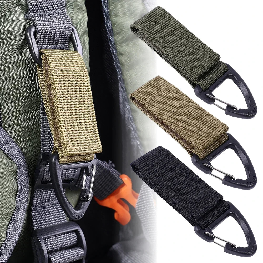Nylon Tactical Glove Hook – Durable Carabiner Clip for Outdoor Camping