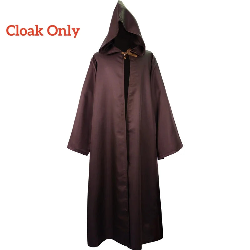 Jedi Knight Robe – Hooded Men's Tunic for Halloween Cosplay Costume