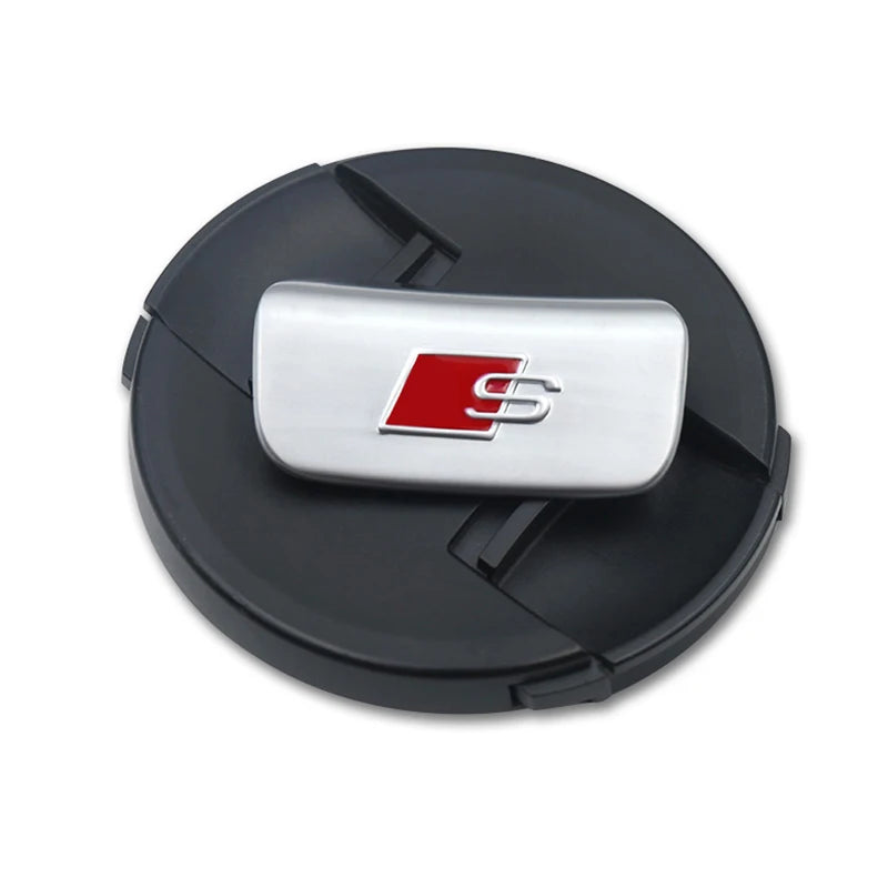Aluminum S-Line Steering Wheel Emblem – Decorative Car Interior Accessory