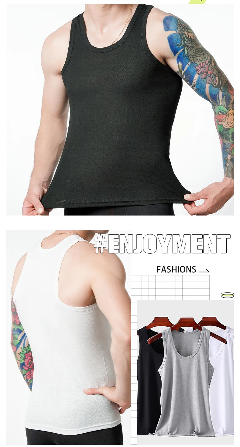 Cotton Tank Undershirts – Breathable Sleeveless Vests for Gym and Fitness