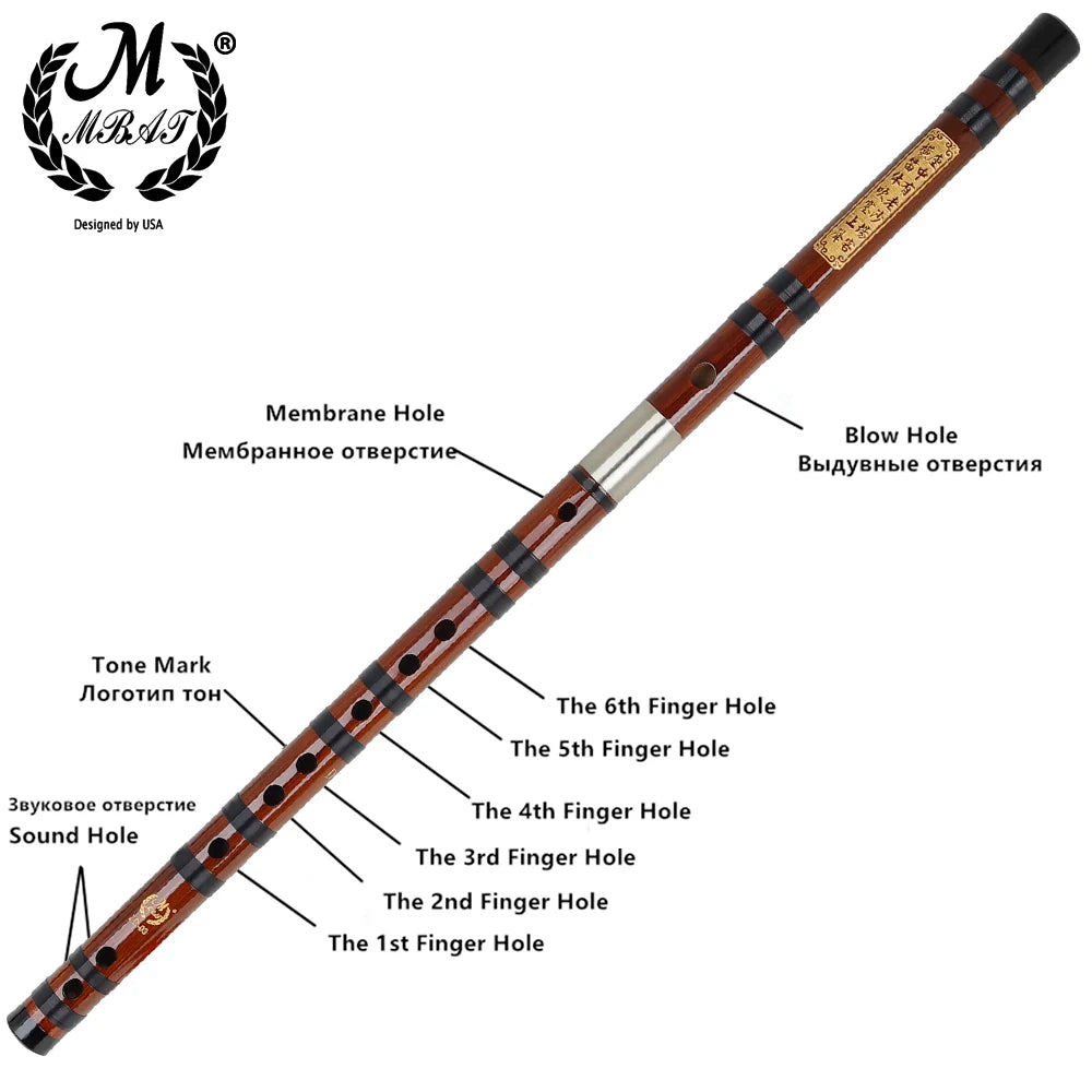 Bamboo Dizi Flute – Professional Woodwind Instrument for Traditional Music