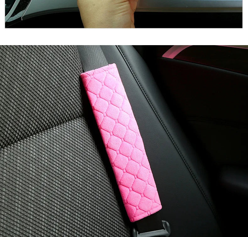 Plush Seat Belt Shoulder Covers – Soft Comfort Pads for Car Interior