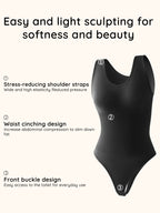 Seamless Tummy Control Bodysuit – Open Crotch Fajas for Women Shapewear