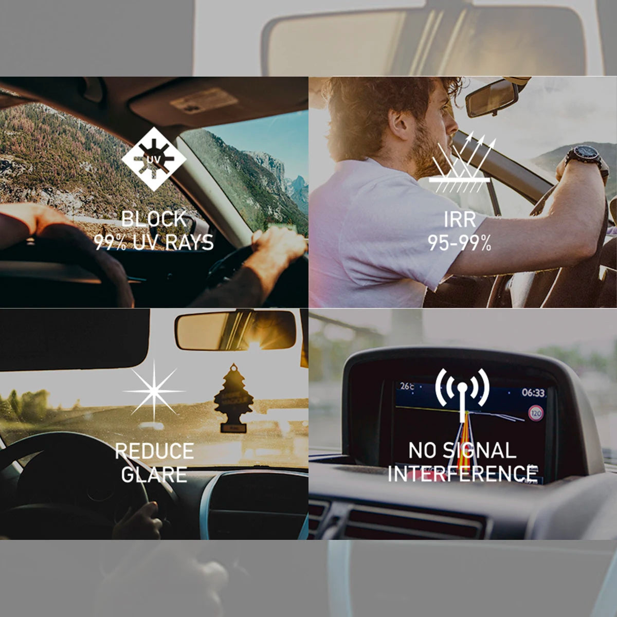 Car Window Tint Film – UV Protection Vinyl for Privacy and Solar Heat Blocking