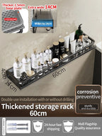 Aluminum Bathroom Shelf – Wall Mounted Storage Rack for Kitchen and Shower