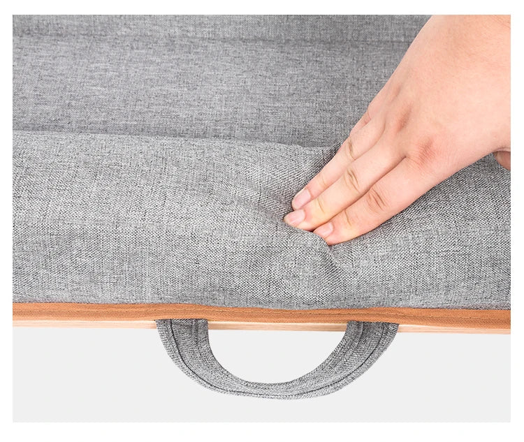 Portable Wooden Laptop Bed Desk – 15 Inch Lap Tray with Cushion for Study